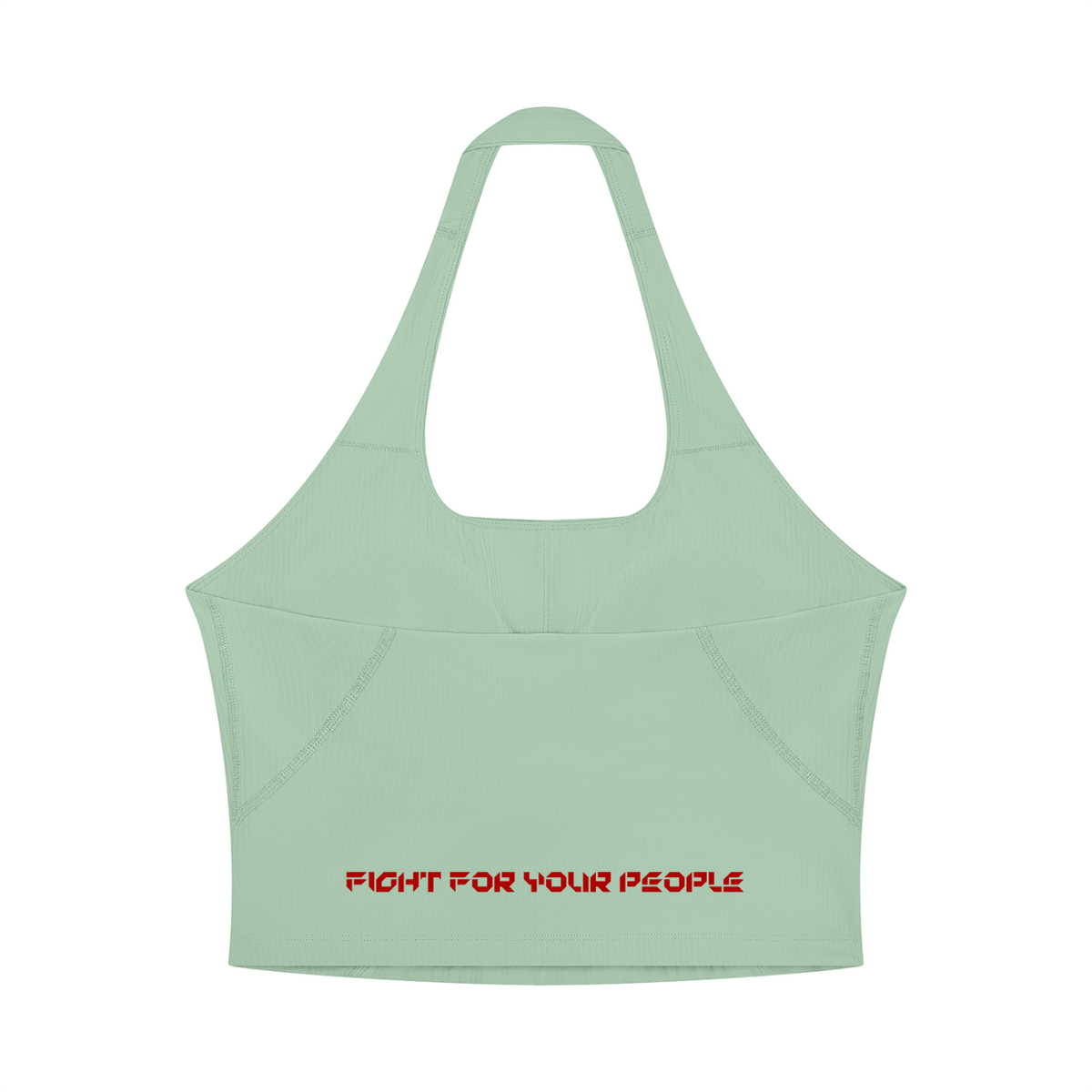 Tank Top Halter Crop – Nowrocky™ — wiązanie za szyją w zbliżeniu