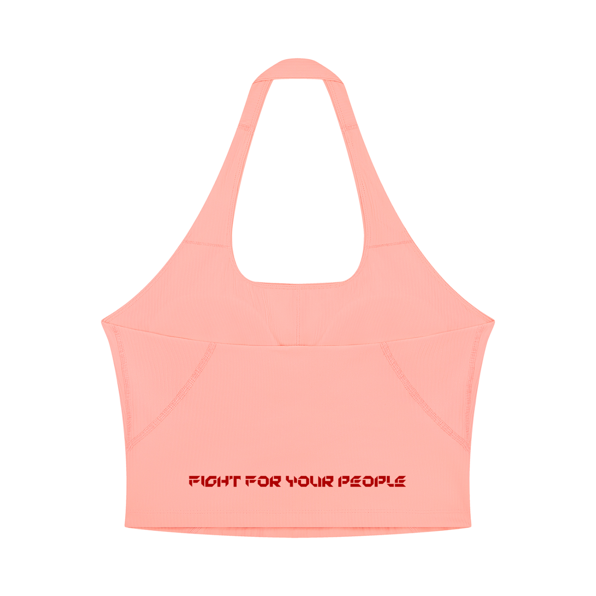 Tank Top Halter Crop – Nowrocky™ — układ na płasko, całe ujęcie
