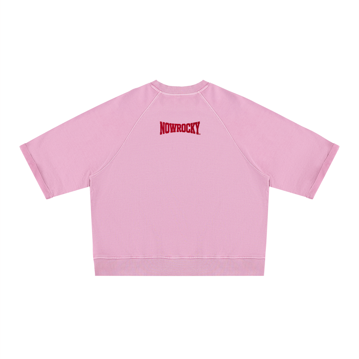 Bluza Vintage Wash Boxy Short Sleeve – Nowrocky™ — kadr trzy czwarte, prawa strona sylwetki