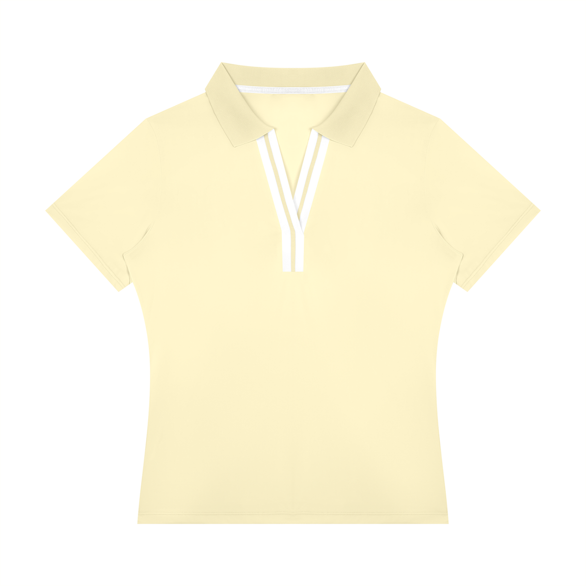 Polo Damskie Color Block Contrast Placket – Nowrocky™ — polo na modelce, cała sylwetka