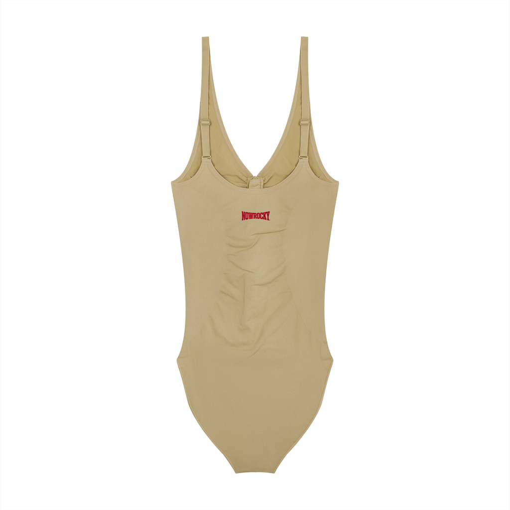 Body Full-Zip Ruched – Nowrocky™ — zbliżenie na suwak i ozdobny ściągacz dekoltu
