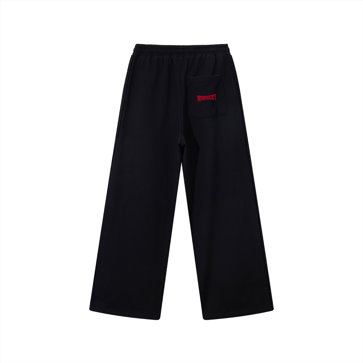 Spodnie Dresowe Contrast Tape Straight Leg – Nowrocky™ — dres z kontrastową taśmą, widok z tyłu