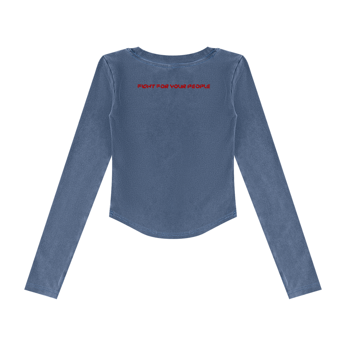 Longsleeve Crop Vintage Wash – Nowrocky™ — detal sprania vintage na materiale