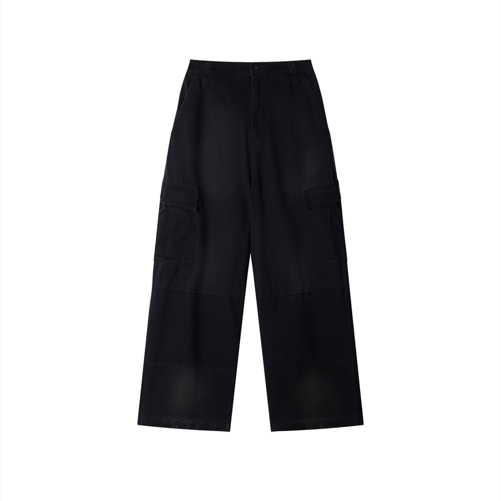 Spodnie Cargo Fleece Sunfade Wash – Nowrocky™ — spodnie cargo z polaru, ujęcie z przodu