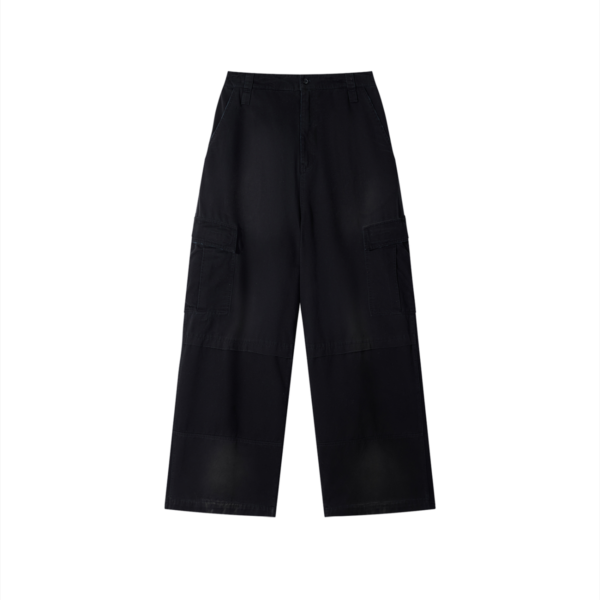 Spodnie Cargo Fleece Sunfade Wash – Nowrocky™ — spodnie cargo z polaru, ujęcie z przodu
