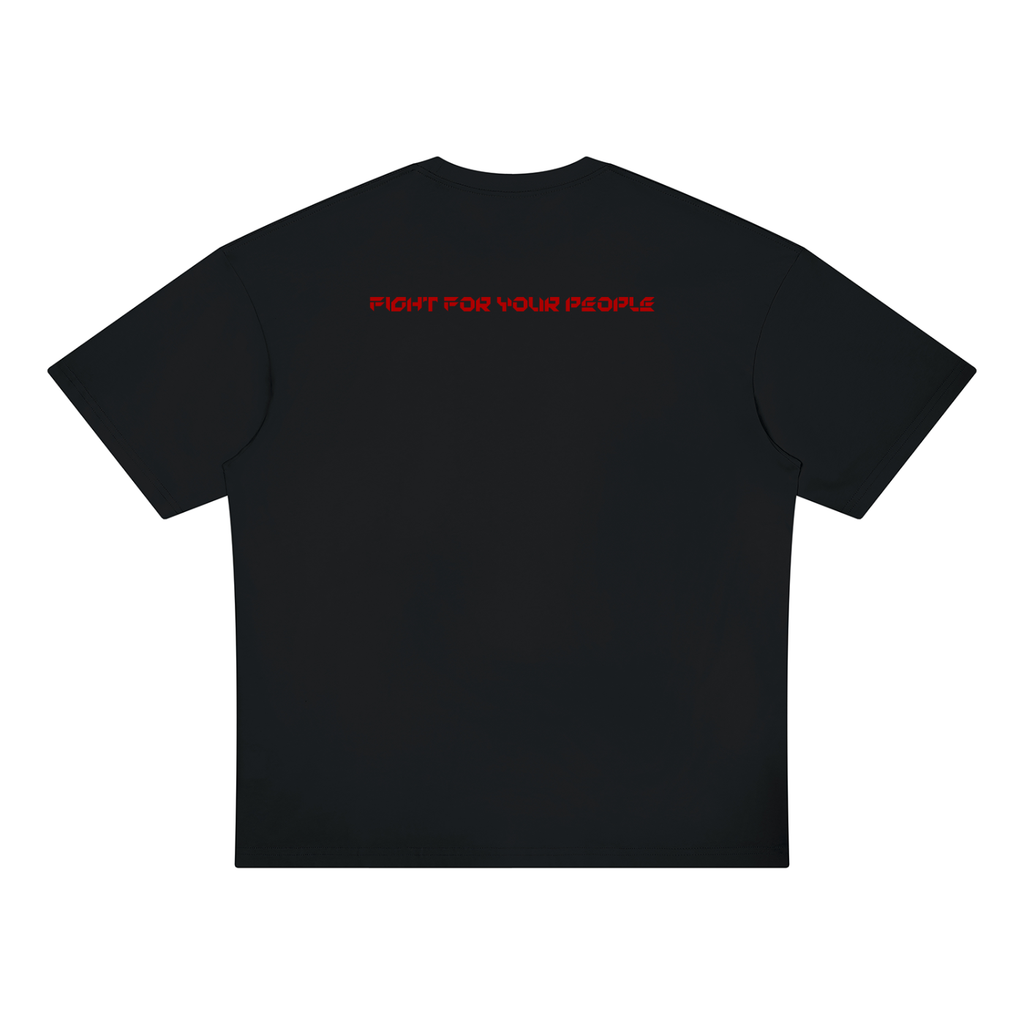 T-shirt Oversized Drop Shoulder – Nowrocky™ — koszulka z grubej dzianiny, widok z tyłu