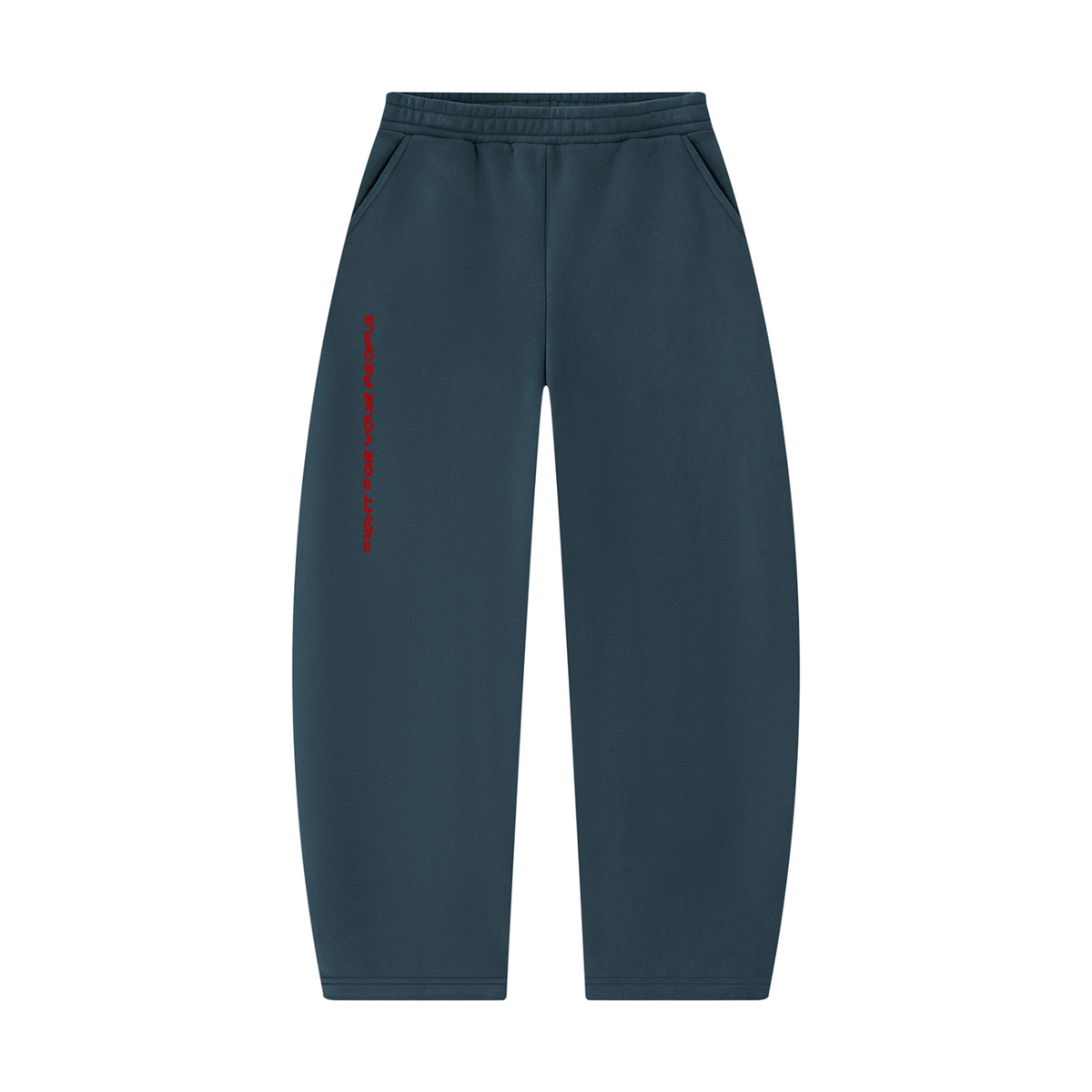 Spodnie Dresowe Barrel Leg – Nowrocky™ — detal szwu bocznego