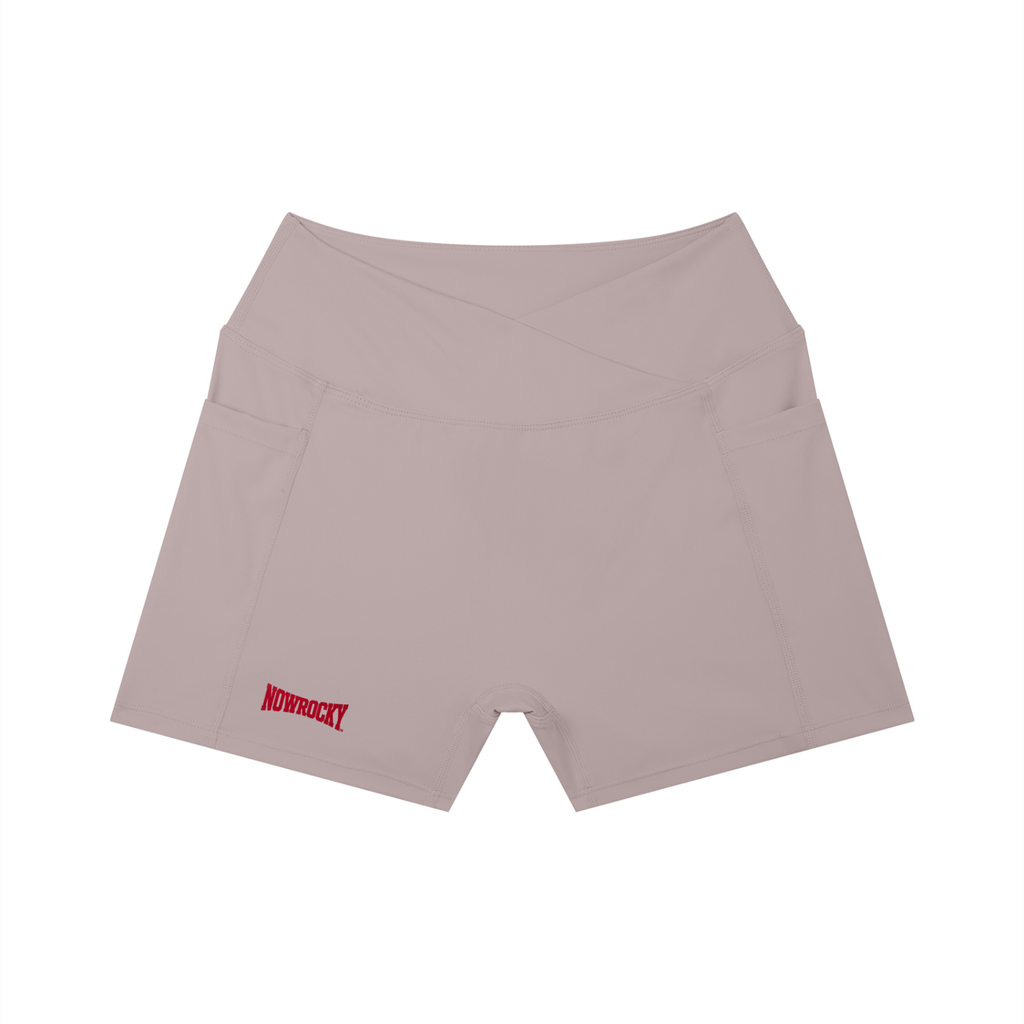 Szorty Treningowe High Waist z Kieszeniami – Nowrocky™ — faktura materiału w zbliżeniu