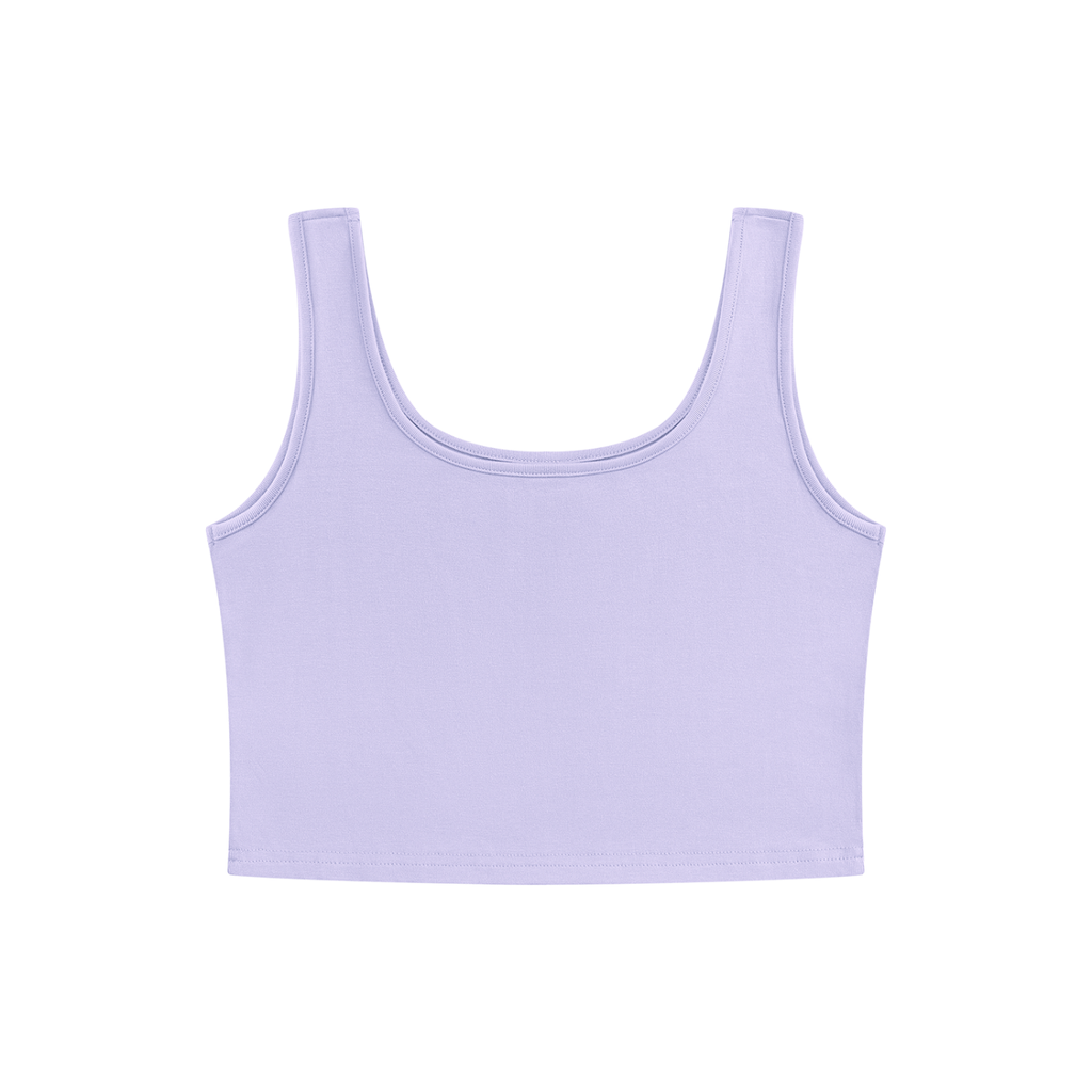 Tank Top Crop Bodycon – Nowrocky™ — dopasowany top na ramiączkach na modelce