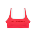 Biustonosz Sportowy Color Block – Nowrocky™ — top sportowy z profilu, cała sylwetka