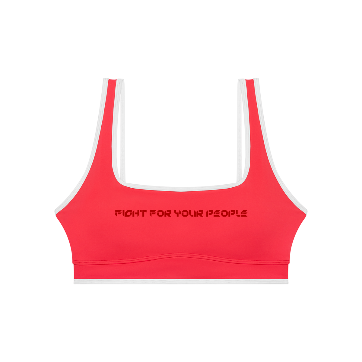 Biustonosz Sportowy Color Block – Nowrocky™ — top sportowy z profilu, cała sylwetka