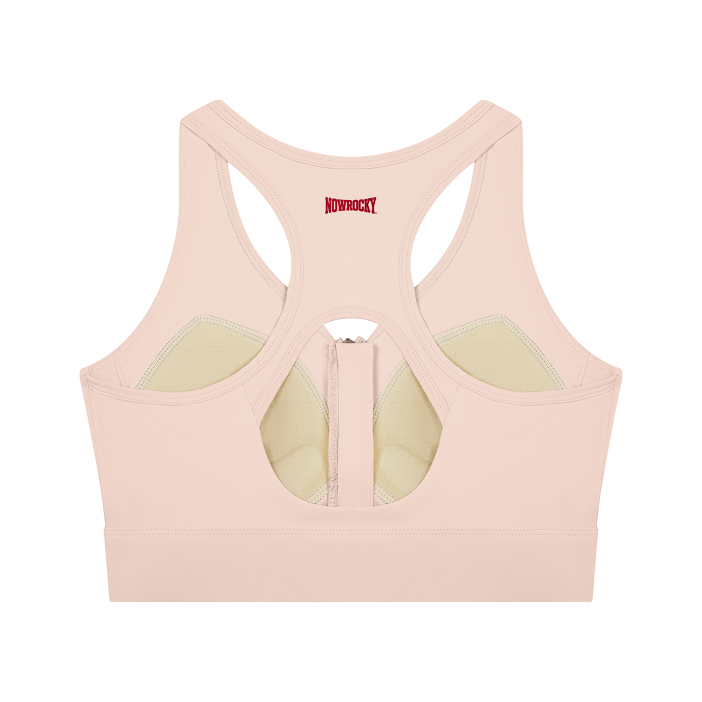 Biustonosz Sportowy Cropped Zip Racerback – Nowrocky™ — elastyczna taśma pod biustem