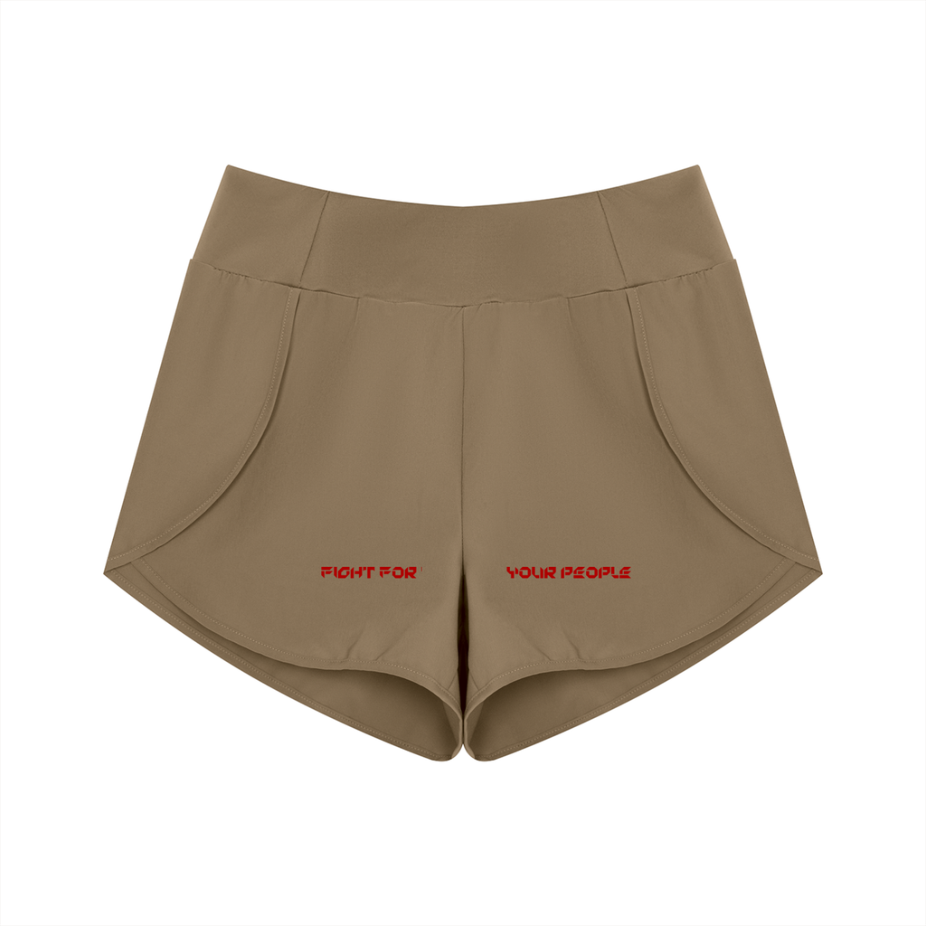 Szorty High Rise 2-in-1 – Nowrocky™ — detal wewnętrznej warstwy legginsowej konstrukcji 2-in-1