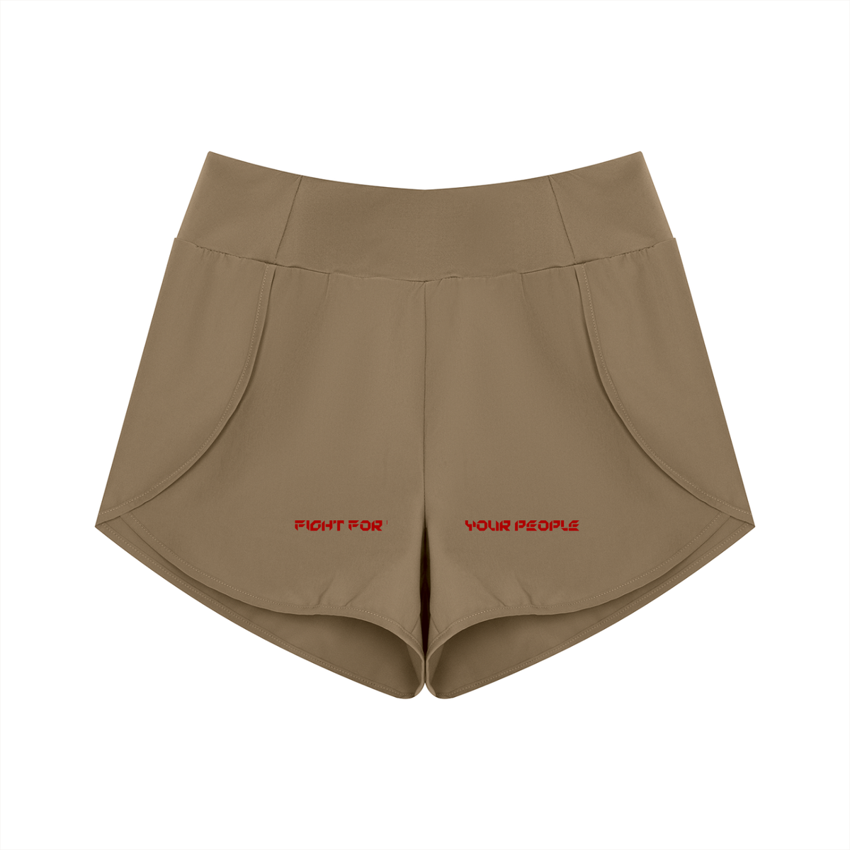 Szorty High Rise 2-in-1 – Nowrocky™ — detal wewnętrznej warstwy legginsowej konstrukcji 2-in-1