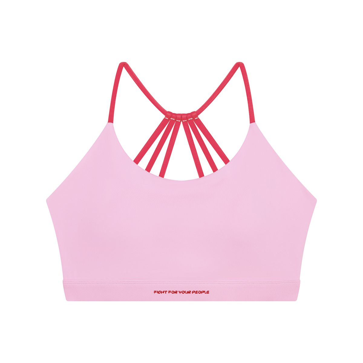 Biustonosz Sportowy Color Block Strappy Back – Nowrocky™ — stanik na modelce, cała sylwetka