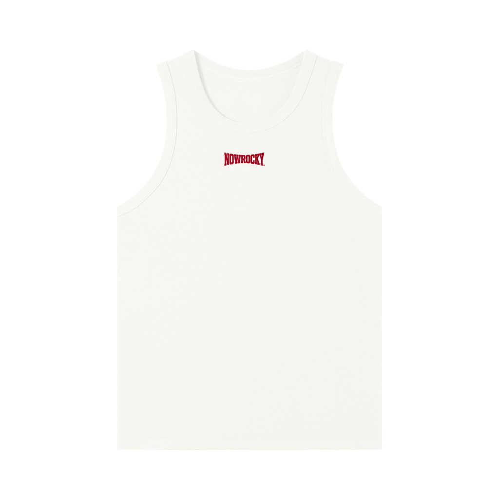 Tank Top Heavyweight Ribbed – Nowrocky™ — gruby tank top na modelu, cała sylwetka