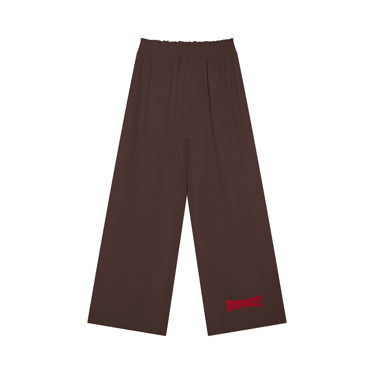 Spodnie Wide Leg Elastic Waist – Nowrocky™ — zbliżenie na gumę w pasie