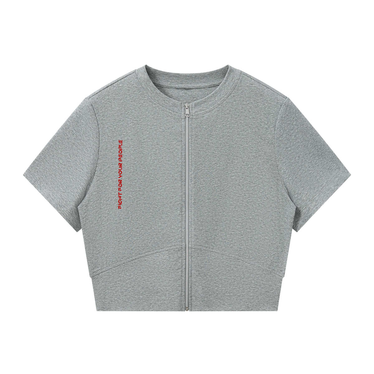 T-shirt Crop z Zamkiem – Nowrocky™ — detal 2