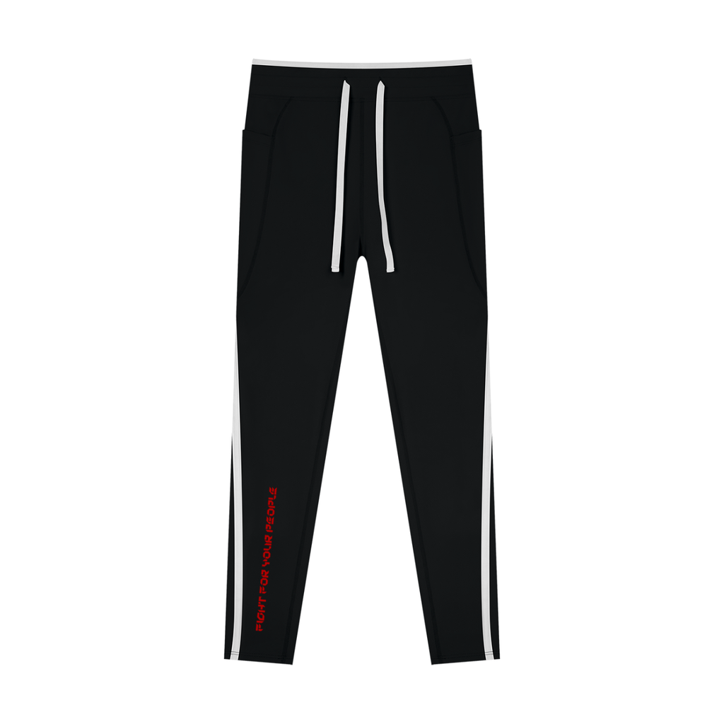 Legginsy Color Block Wysoki Stan – Nowrocky™ — damskie legginsy color block, ujęcie z przodu