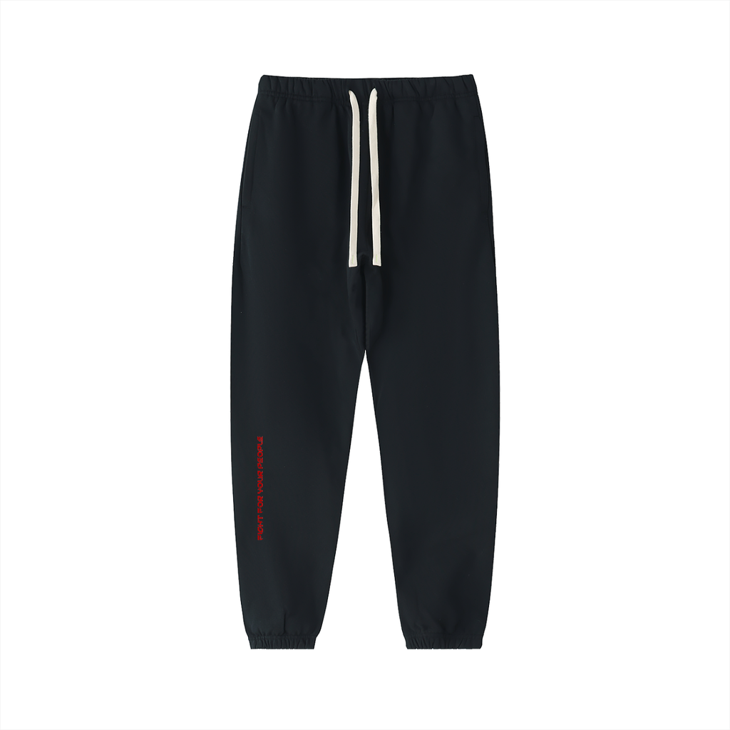 Spodnie Dresowe Heavyweight Cotton – Nowrocky™ — spodnie dresowe z grubej bawełny, ujęcie z przodu
