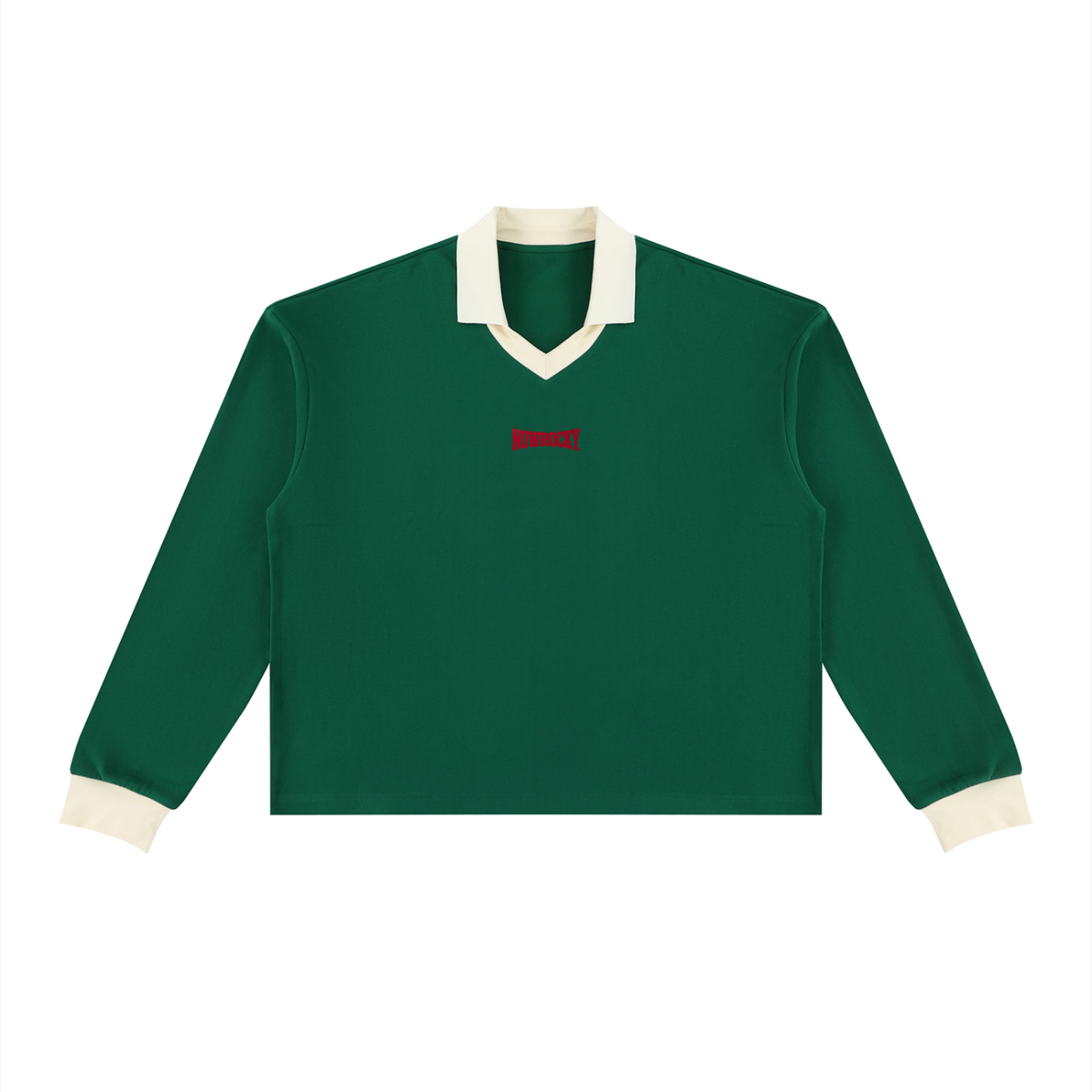 Bluza Color Block Polo Collar – Nowrocky™ — bluza z kołnierzykiem polo, ujęcie z profilu
