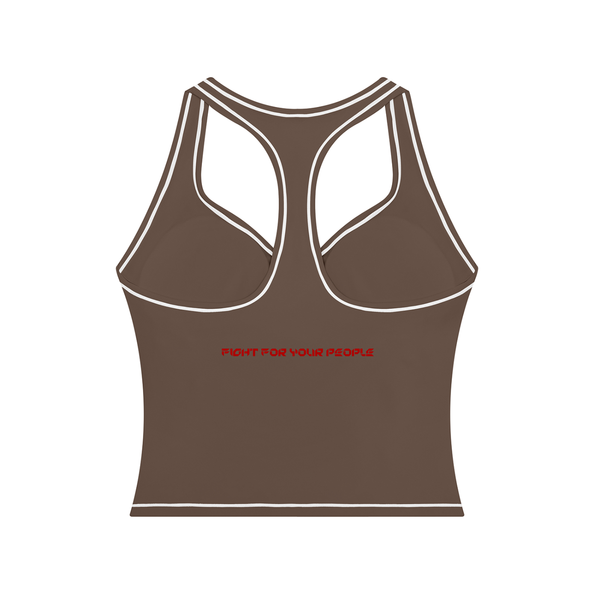 Tank Top Racerback Contrast Stitch – Nowrocky™ — przód i tył obok siebie w kadrze