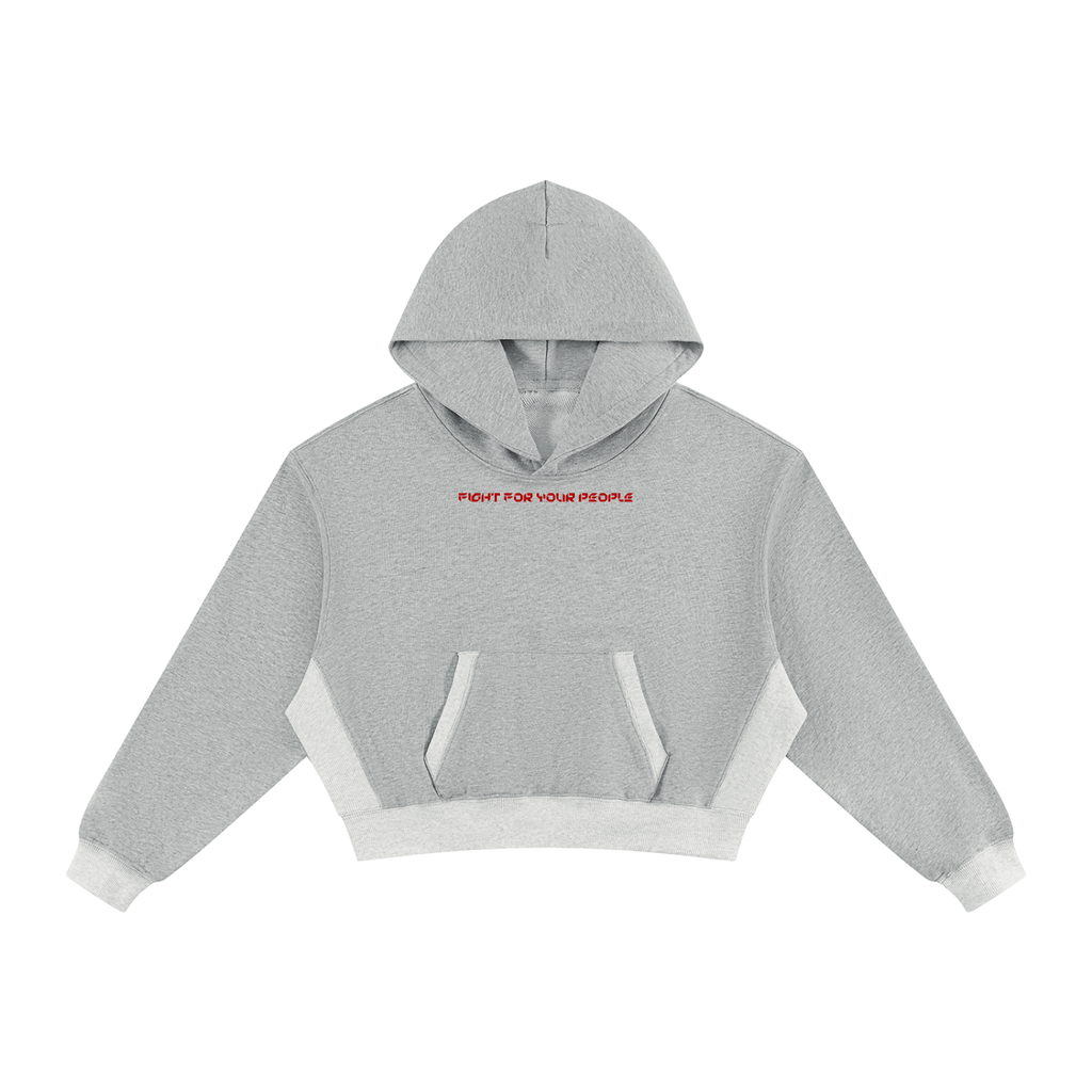 Bluza z Kapturem Color Block w kolorze szary melanz – Nowrocky (streetwear)