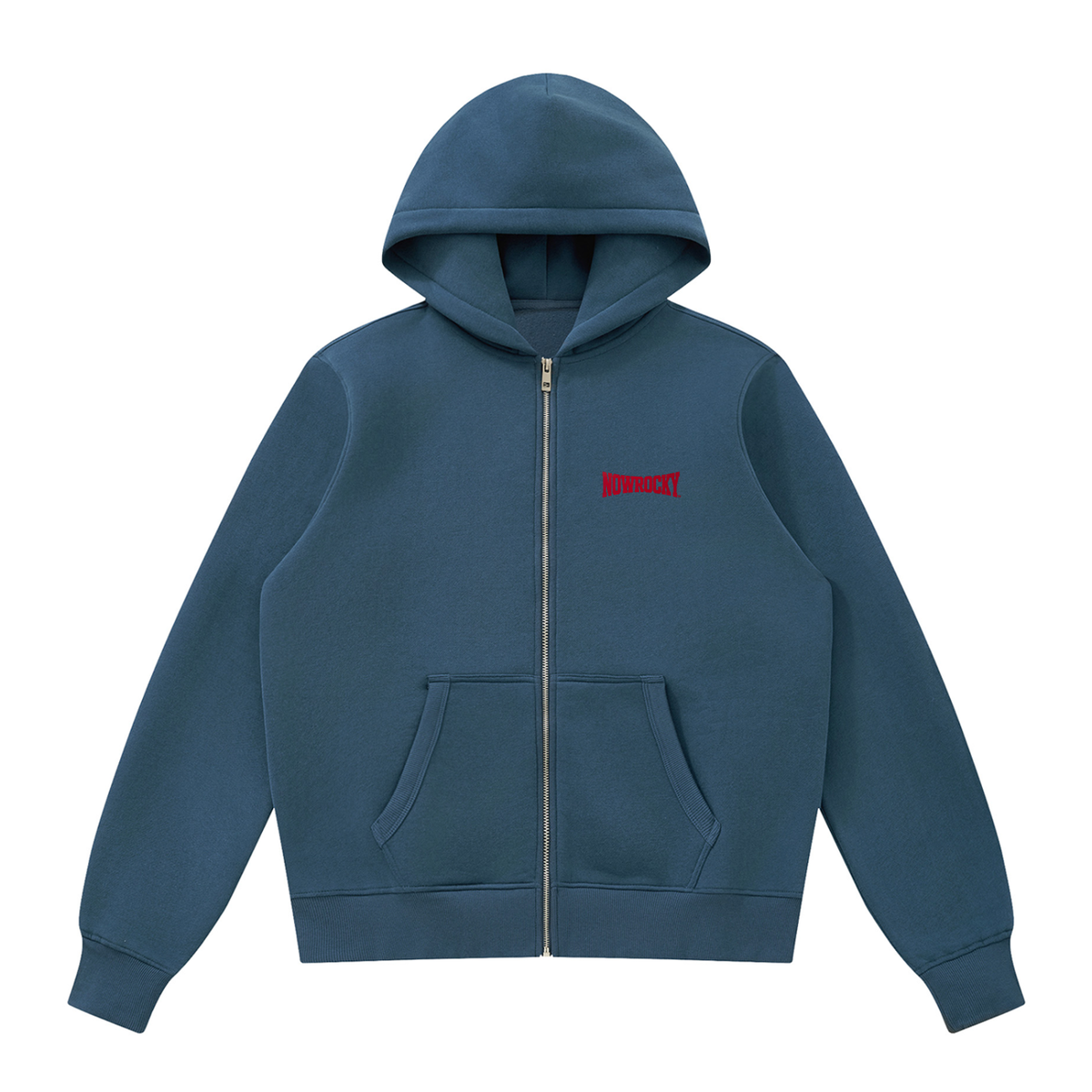 Bluza Fleece Full Zip z Kapturem – Nowrocky™ — kaptur i sznurki ściągające