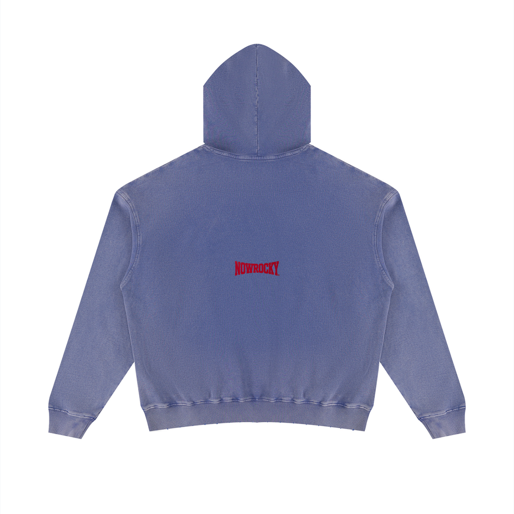 Bluza z Kapturem Distressed Mineral Wash – Nowrocky (streetwear)
