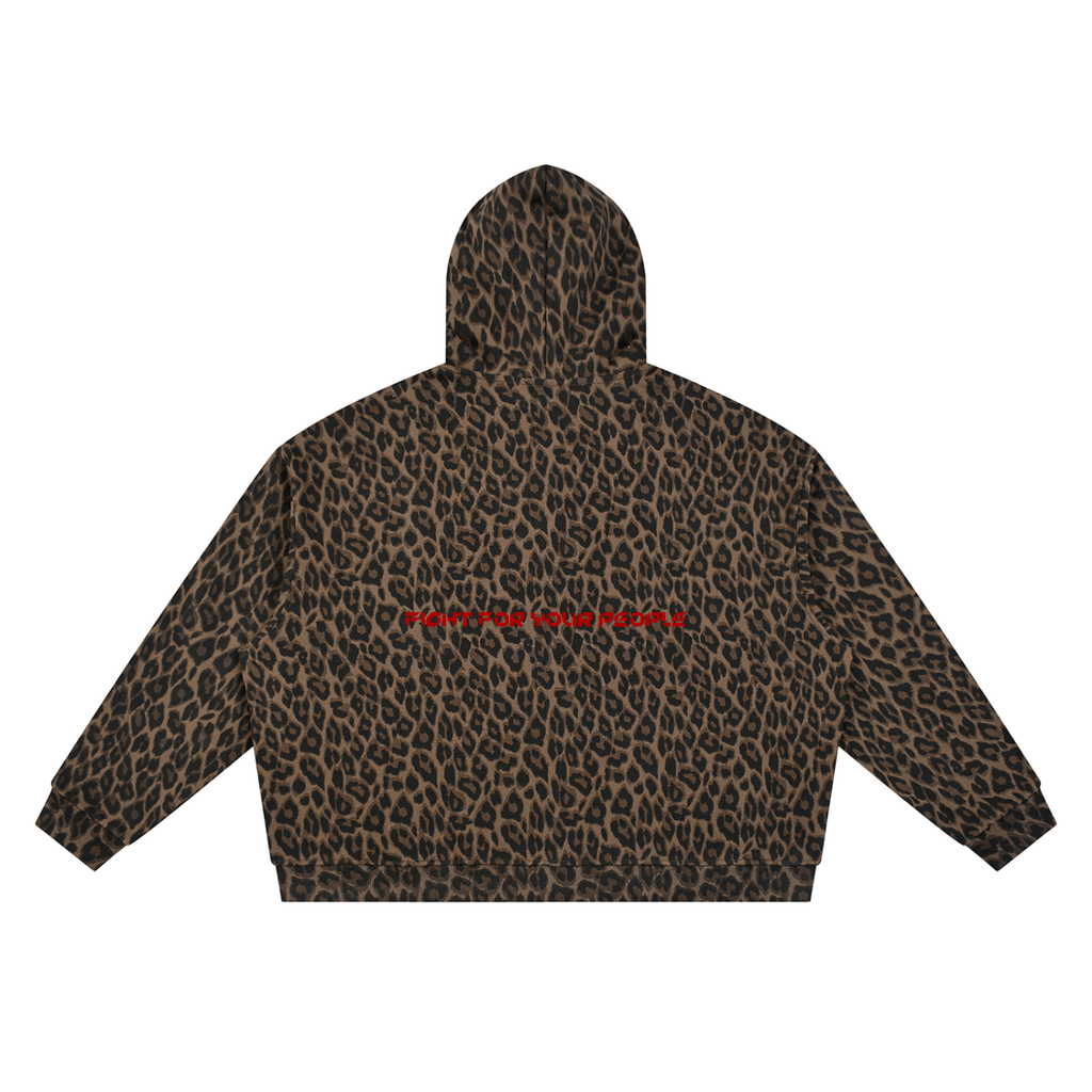 Bluza Leopard Full Zip Contrast Tape – Nowrocky™ — kontrastowa taśma wzdłuż rękawa
