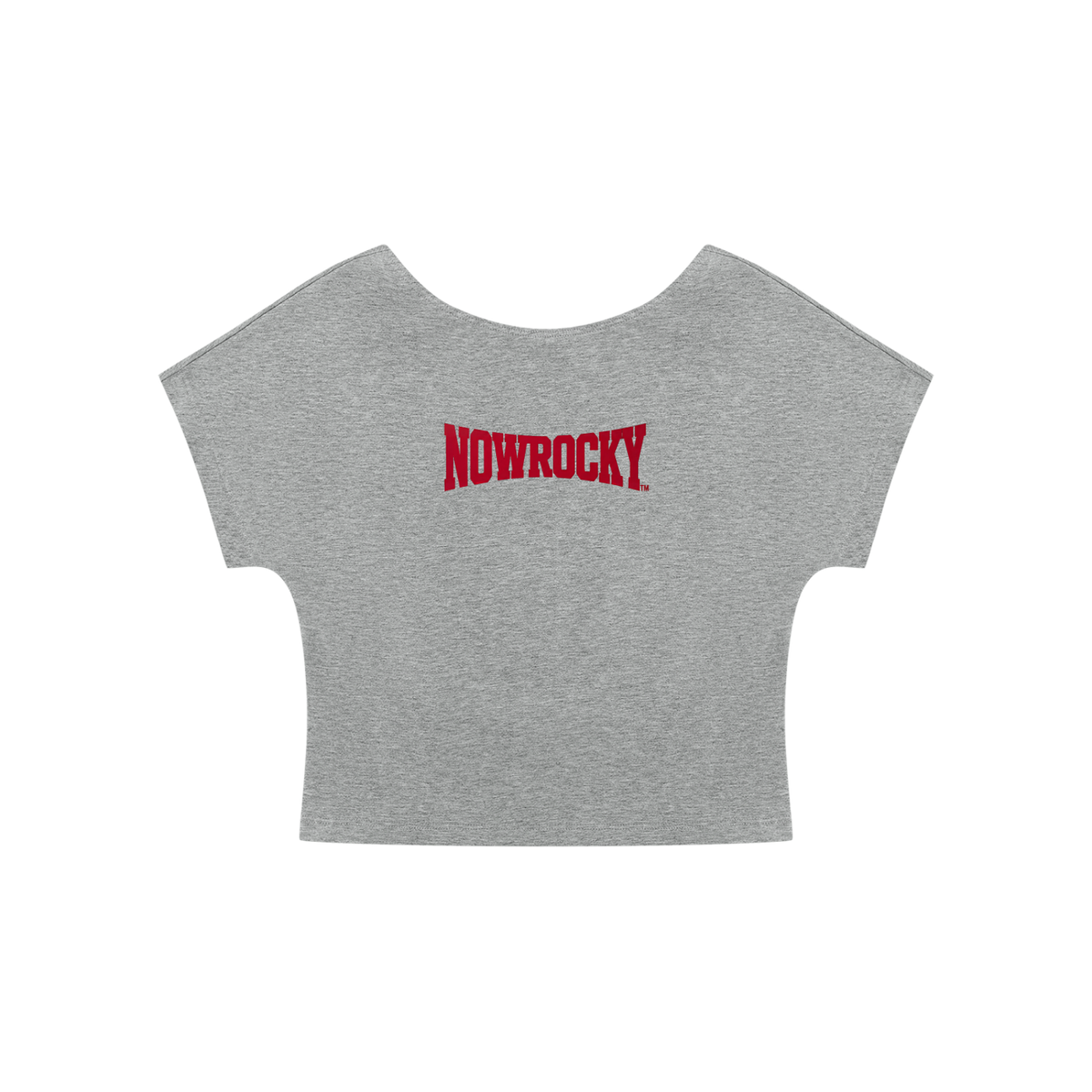 T-shirt Crop Open Back – Nowrocky™ — zbliżenie na wykończenie wycięcia na plecach