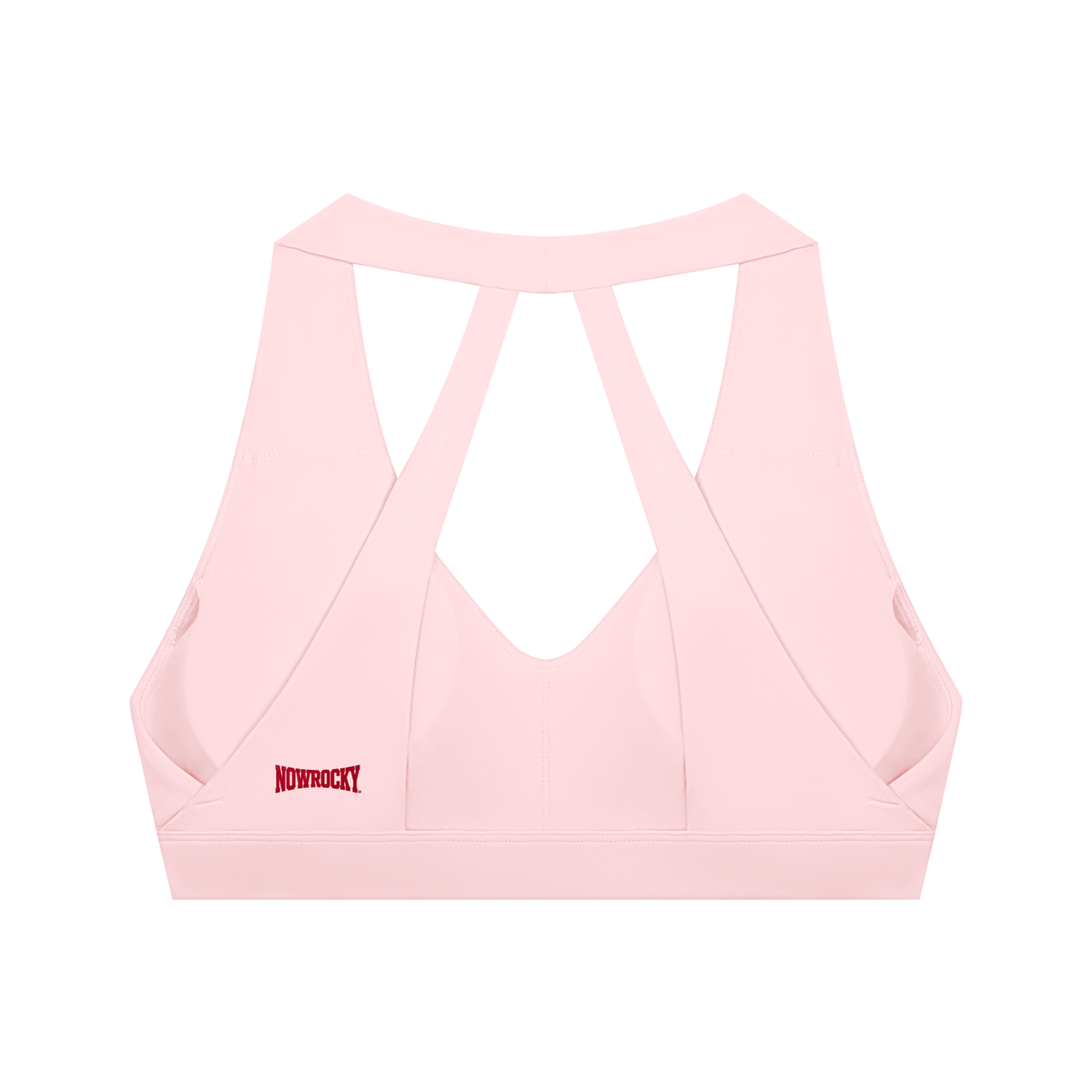 Biustonosz Sportowy Halter Cropped Cut-Out – Nowrocky™ — wycięcie cut-out na dekolcie, zbliżenie