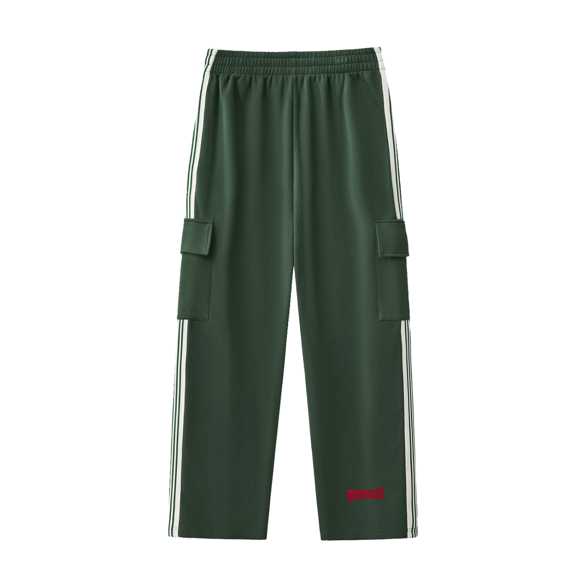 Spodnie Cargo Side Stripe Straight Leg – Nowrocky™ — zbliżenie na kieszeń cargo