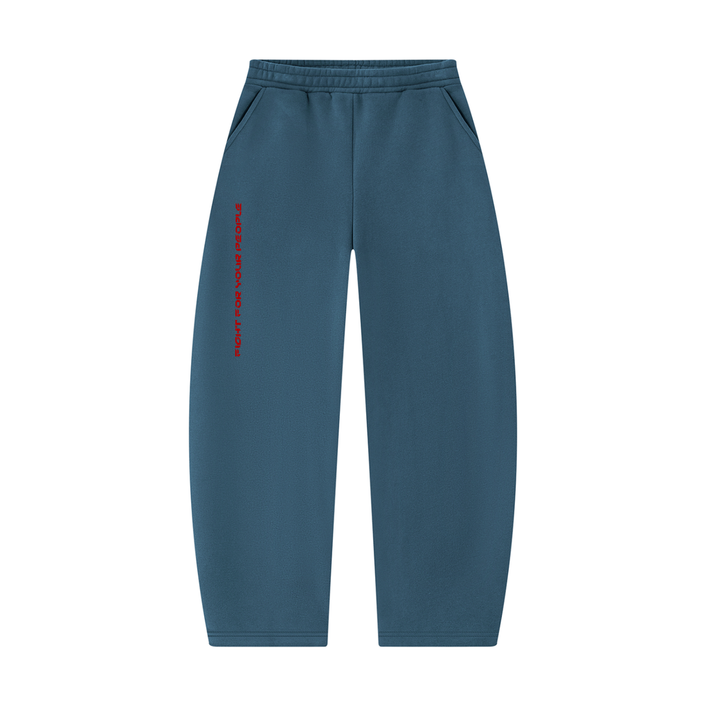 Spodnie Dresowe Barrel Leg – Nowrocky™ — przednia kieszeń z bliska