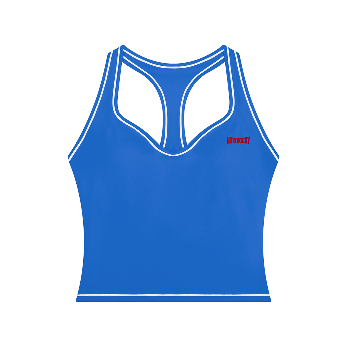 Tank Top Racerback Contrast Stitch – Nowrocky™ — ramiączka i wykrój racerback, detal