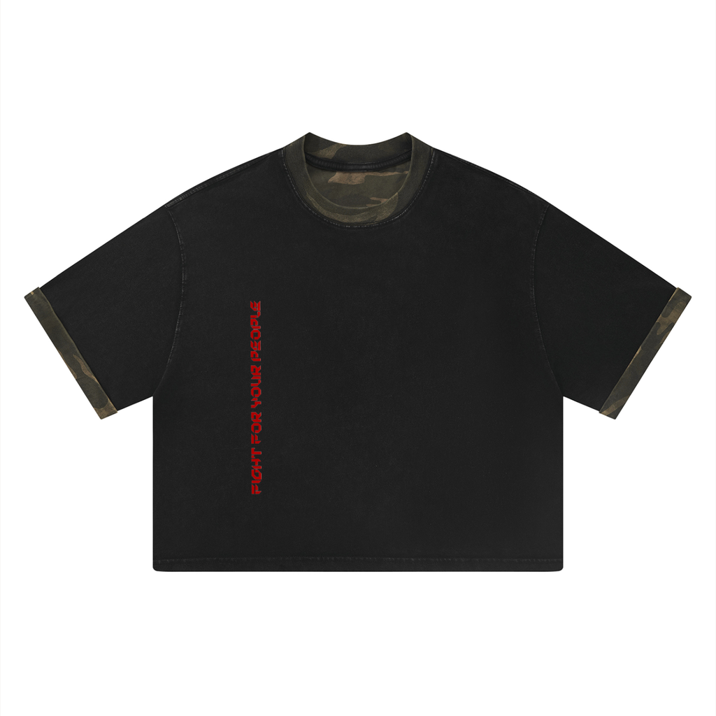 T-shirt Boxy Camo Mineral Wash – Nowrocky (streetwear)