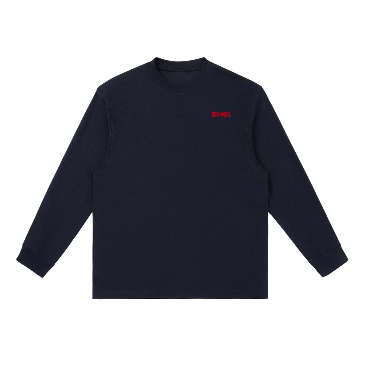 Longsleeve Crewneck Drop Shoulder – Nowrocky™ — luźna koszulka drop shoulder, z profilu