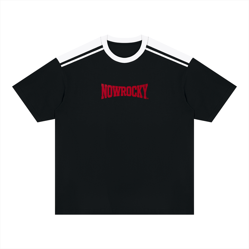 T-shirt Color Block Drop Shoulder – Nowrocky™ — koszulka z obniżonym ramieniem, przód