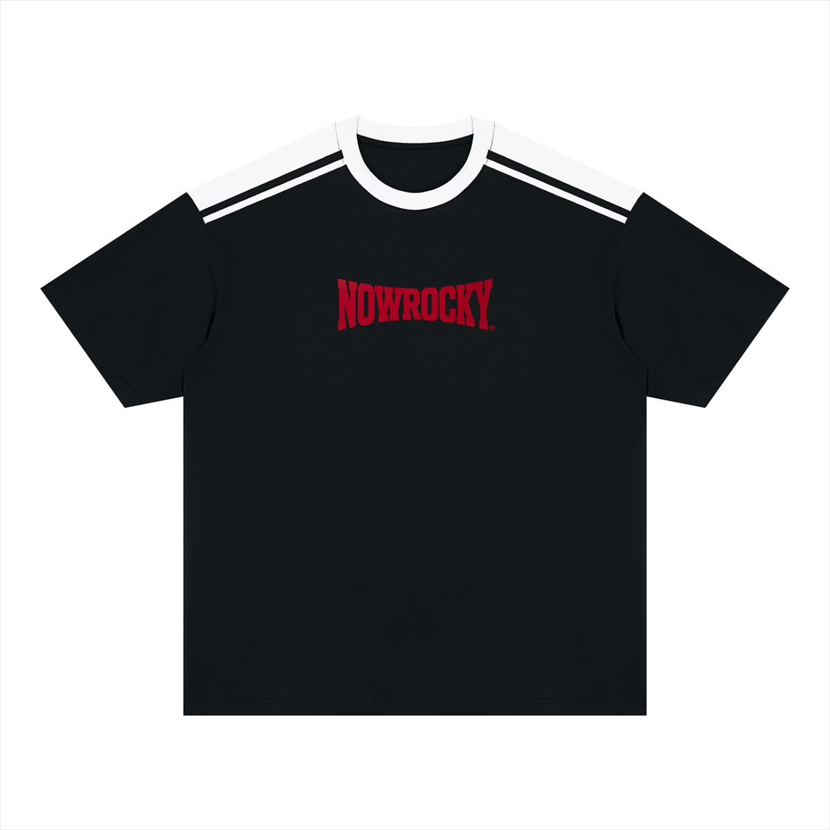T-shirt Color Block Drop Shoulder – Nowrocky™ — koszulka z obniżonym ramieniem, przód