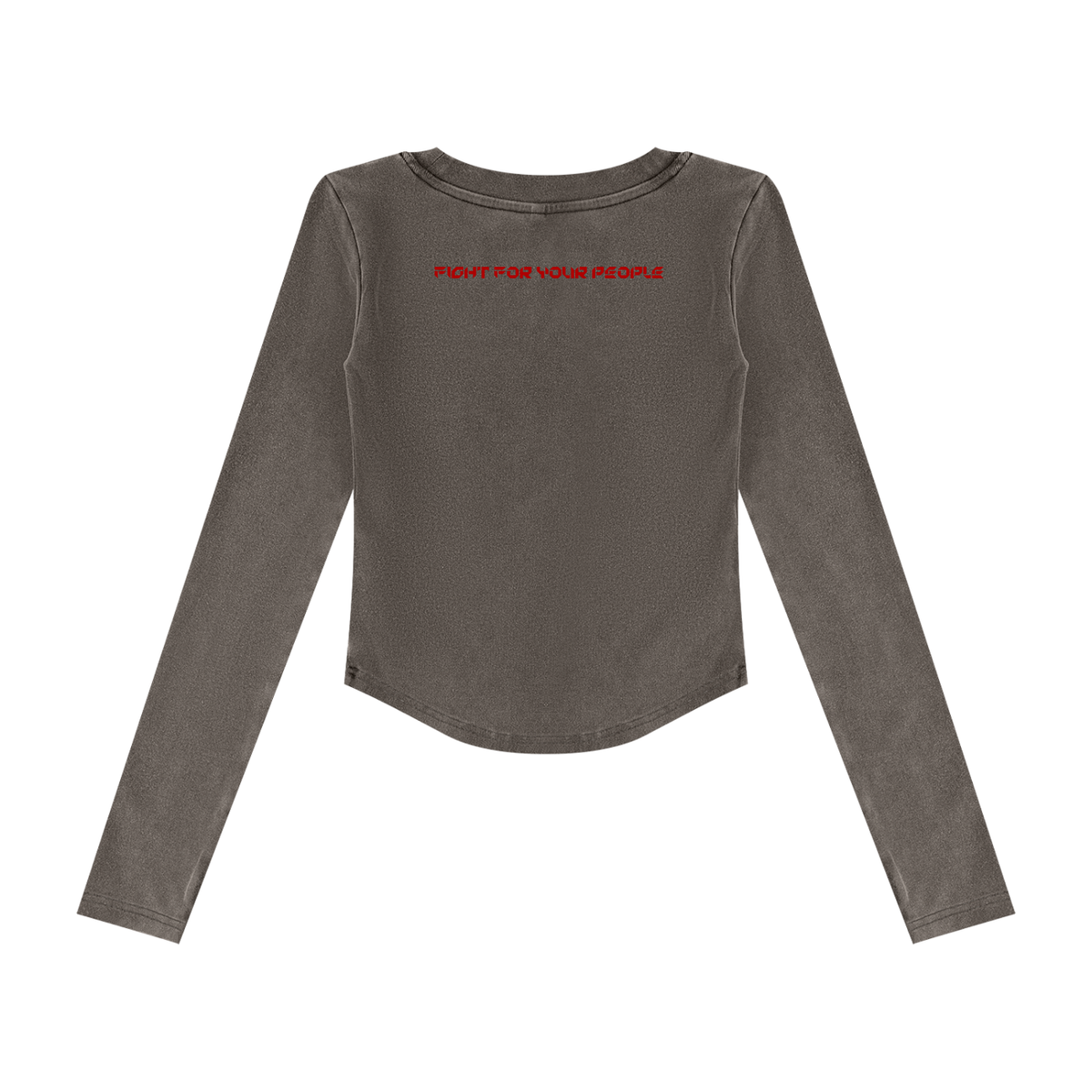 Longsleeve Crop Vintage Wash – Nowrocky™ — mankiet rękawa w zbliżeniu