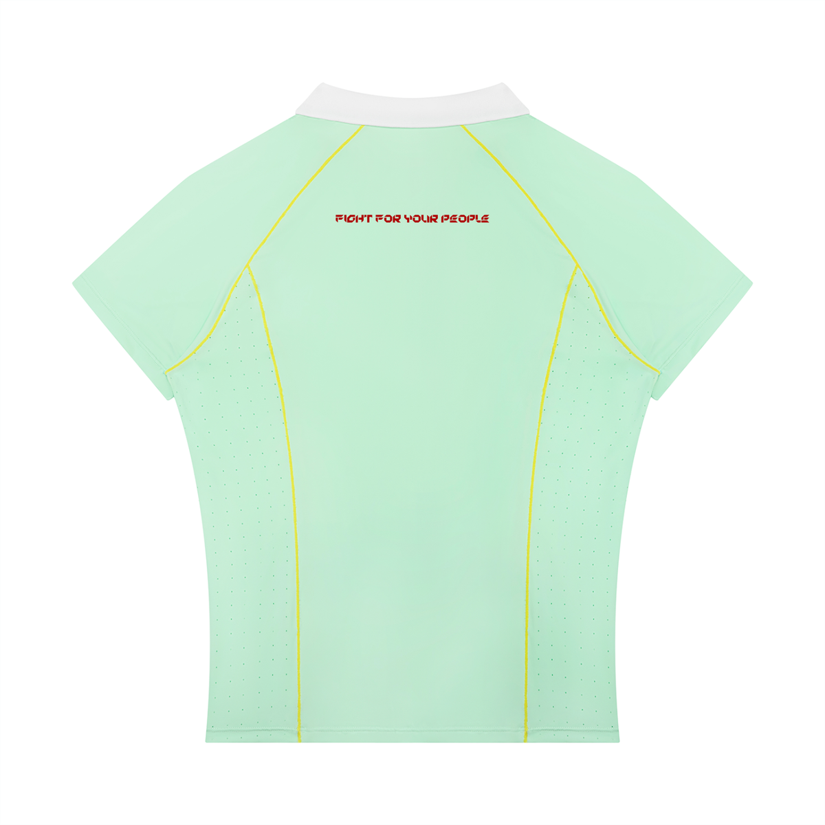 Polo Damskie Quarter-Zip Contrast Collar – Nowrocky™ — zbliżenie na suwak quarter-zip