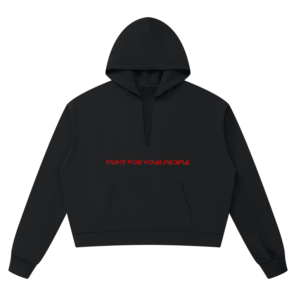 Bluza z Kapturem Boxy Raw Edge w kolorze czarny – Nowrocky (streetwear)