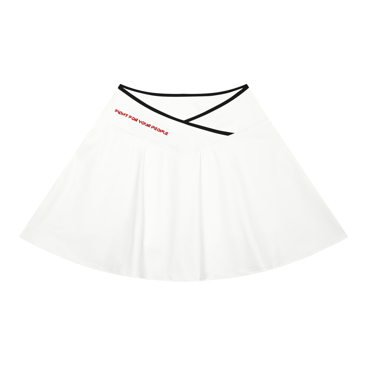 Spódnica A-Line Crossover – Nowrocky™ — kobieca spódnica z profilu, cała sylwetka na modelce