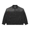 Kurtka Jeansowa Full Zip Vintage Wash – Nowrocky™ — kurtka jeansowa na zamek, przód