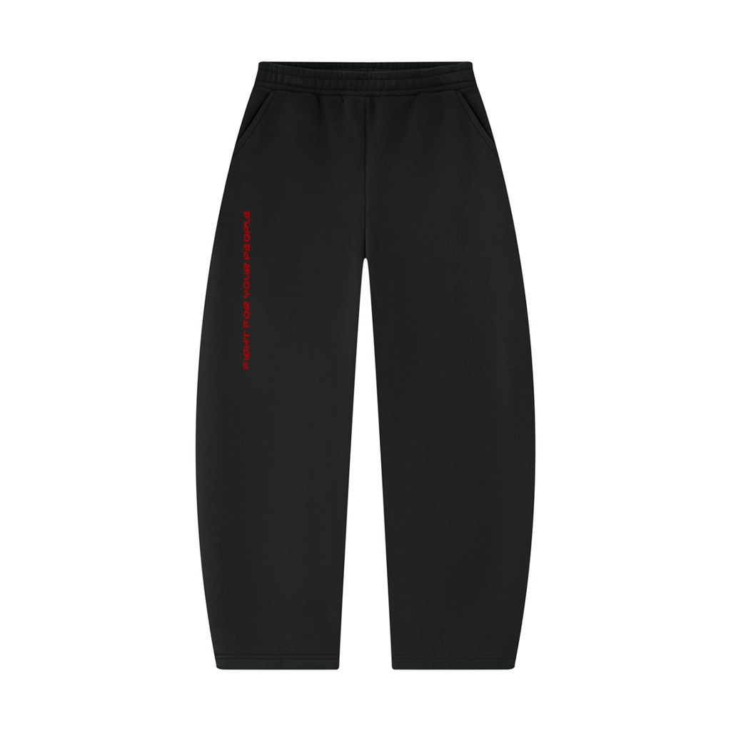 Spodnie Dresowe Barrel Leg – Nowrocky™ — spodnie dresowe barrel leg, ujęcie z przodu