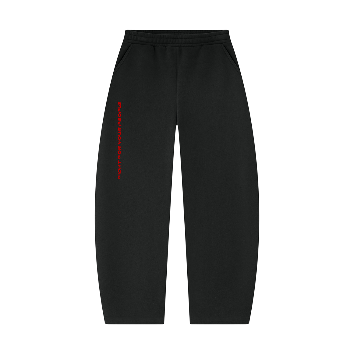 Spodnie Dresowe Barrel Leg – Nowrocky™ — spodnie dresowe barrel leg, ujęcie z przodu