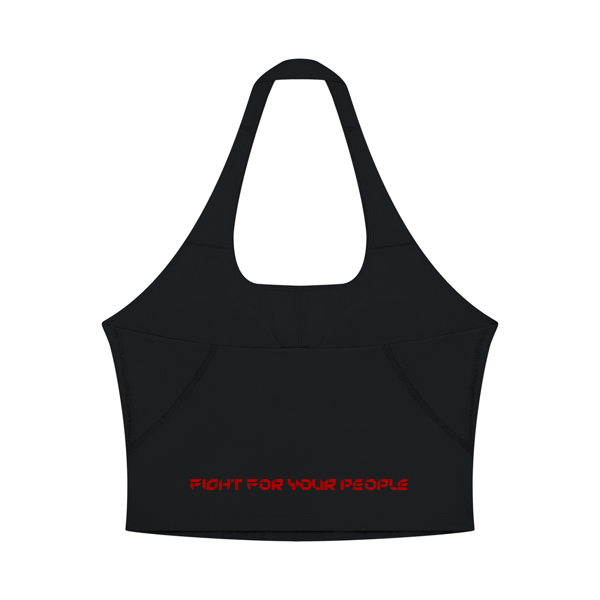 Tank Top Halter Crop – Nowrocky™ — koszulka bez rękawów z wiązaniem na szyi, tył