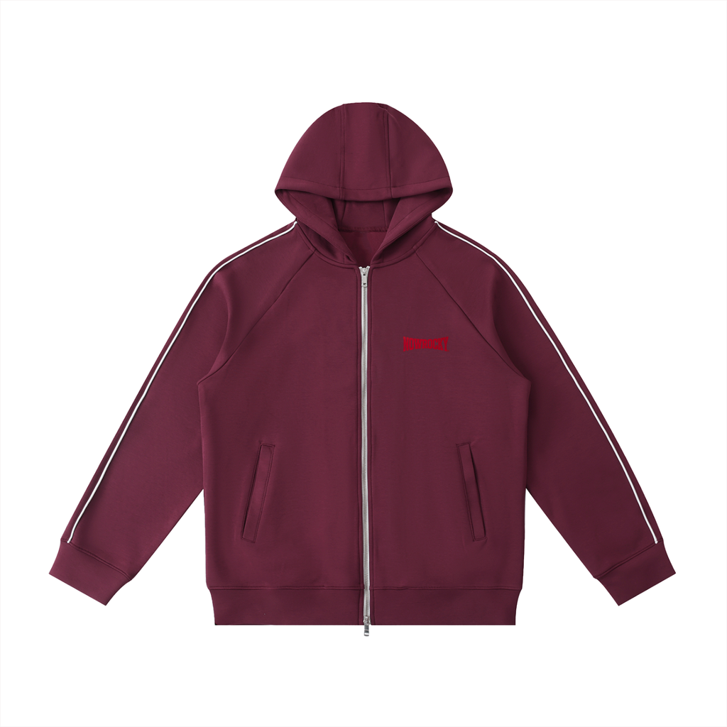 Bluza Zip Hoodie Raglan Heavyweight – Nowrocky™ — bluza na modelu, cała sylwetka