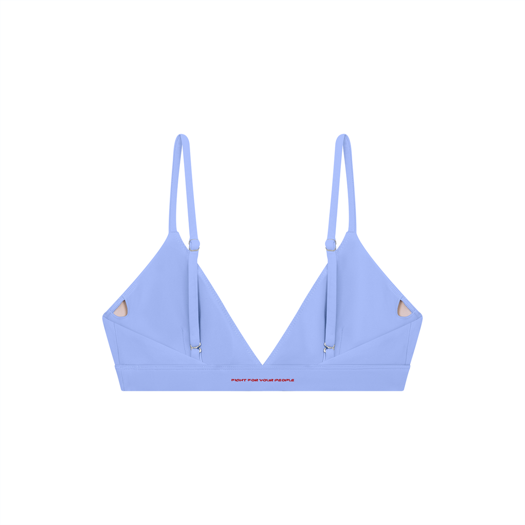 Biustonosz Sportowy Cropped V-Neck – Nowrocky™ — układ na płasko na jasnym tle