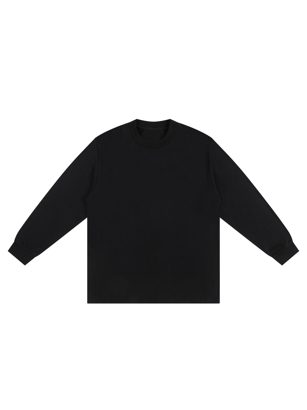 Longsleeve Drop Shoulder Crew Neck – Nowrocky™ — dół koszulki i szew boczny